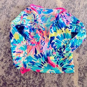 Lilly Pulitzer rash guard swim top. Youth small